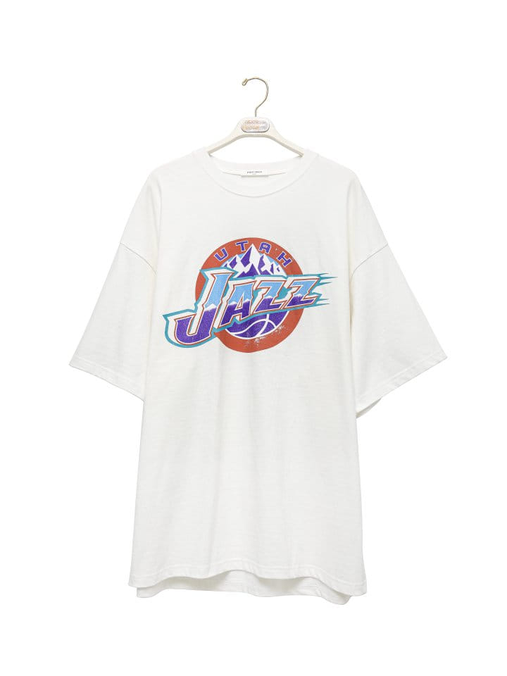 Paper Moon - Korean Women Fashion - #womensfashion - Oversized Jazz Print Tee - 3