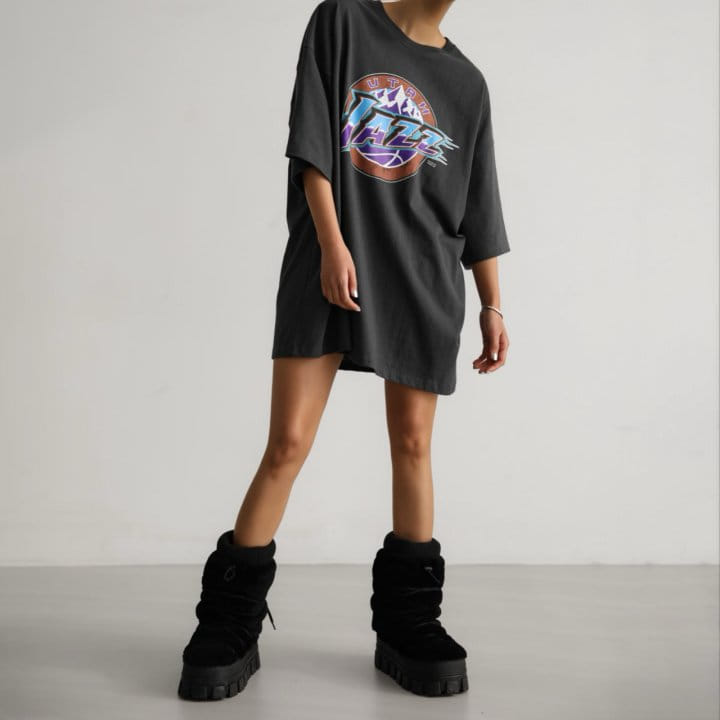 Paper Moon - Korean Women Fashion - #womensfashion - Oversized Jazz Print Tee - 5