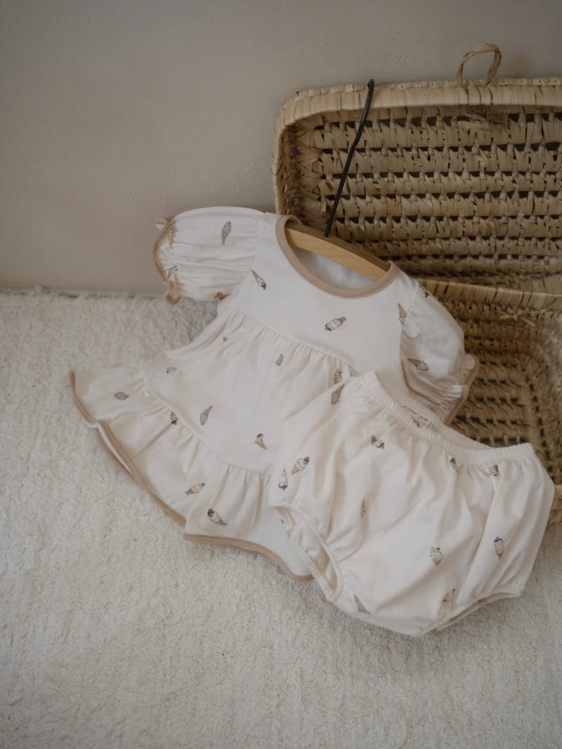 Peekaboo - Korean Baby Fashion - #babyboutique - Icecream Baby Top Bottom Set - 6