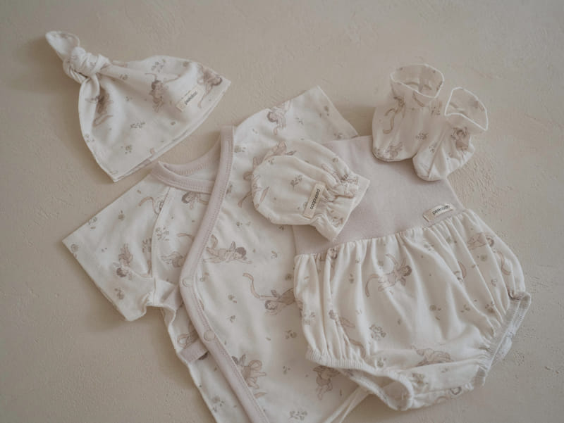 Peekaboo - Korean Baby Fashion - #babyboutique - Angella Simple Bannet Set - 2