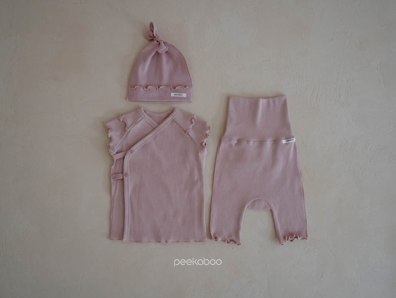 Peekaboo - Korean Baby Fashion - #babyfever - Pioni Bonnet Set - 3