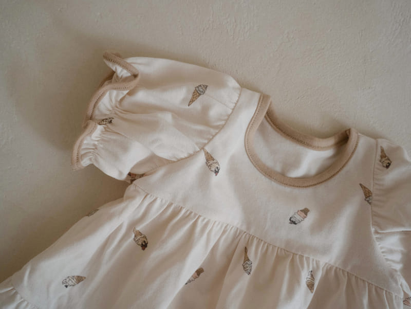 Peekaboo - Korean Baby Fashion - #onlinebabyboutique - Icecream Baby Top Bottom Set - 3