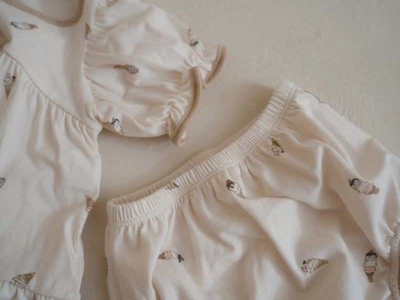 Peekaboo - Korean Baby Fashion - #onlinebabyboutique - Icecream Baby Top Bottom Set - 4