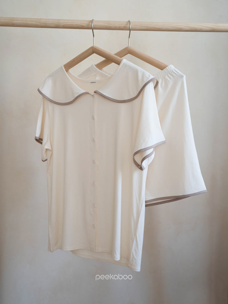 Peekaboo - Korean Children Fashion - #Kfashion4kids - Mom Mari Top Bottom Set - 3