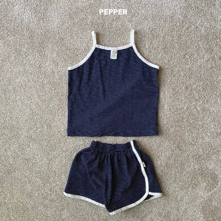 Pepper - Korean Children Fashion - #childofig - ST Sleeveless Top Bottom Set - 3