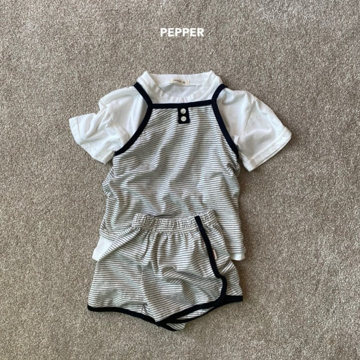 Pepper - Korean Children Fashion - #designkidswear - ST Sleeveless Top Bottom Set - 6