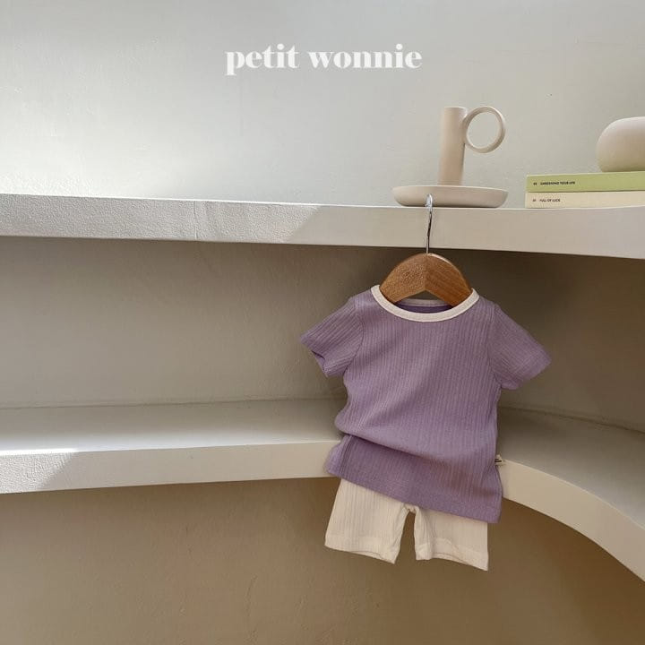 Petitwonnie - Korean Children Fashion - #kidzfashiontrend - Ton Ton Color Top Bottom Set - 7