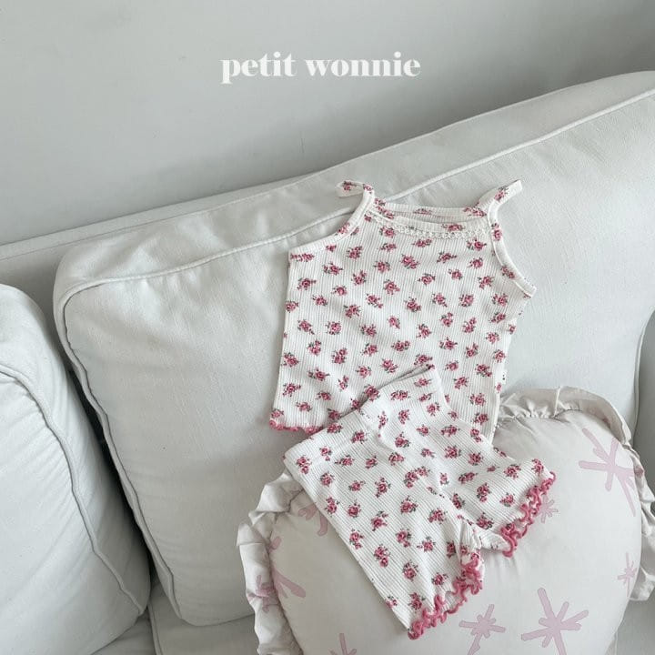 Petitwonnie - Korean Children Fashion - #kidsstore - Versailles Sleeveless Top Bottom Set - 4