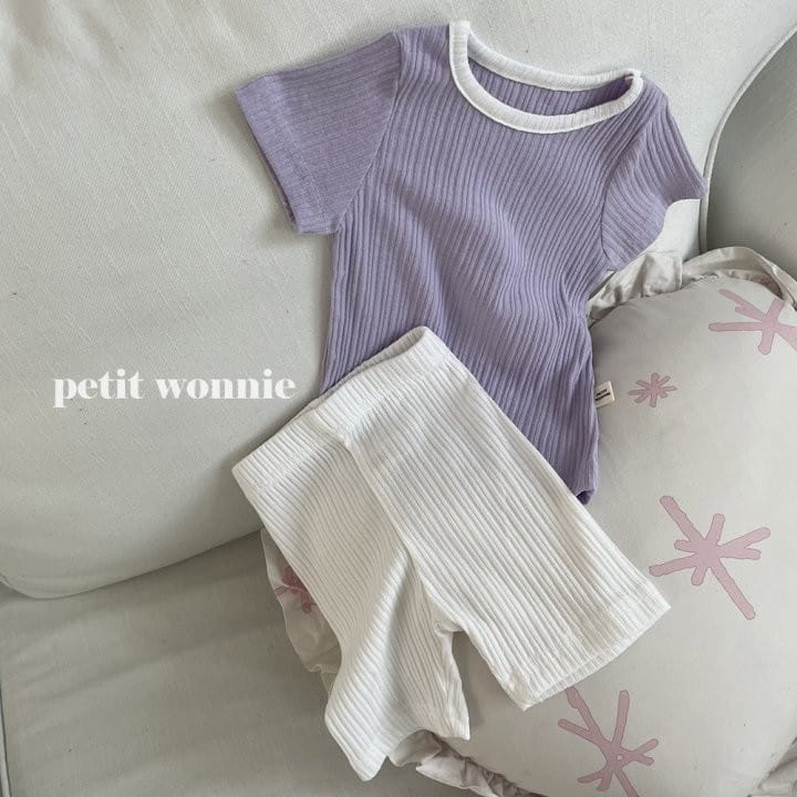 Petitwonnie - Korean Children Fashion - #magicofchildhood - Ton Ton Color Top Bottom Set - 10