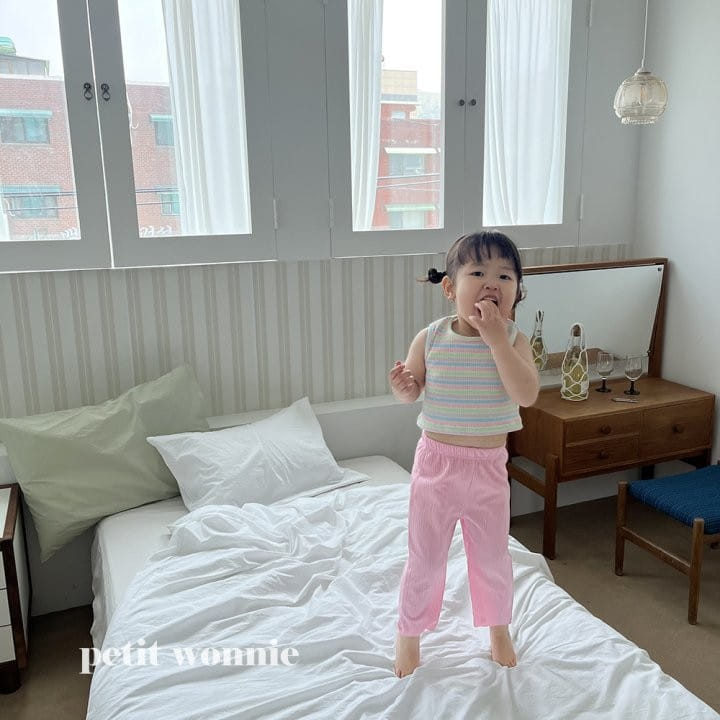 Petitwonnie - Korean Children Fashion - #stylishchildhood - Sherbet Crop Top Bottom Set - 8
