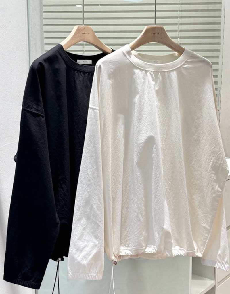 Pomelo - Korean Women Fashion - #momslook - String Sweatshirt - 9