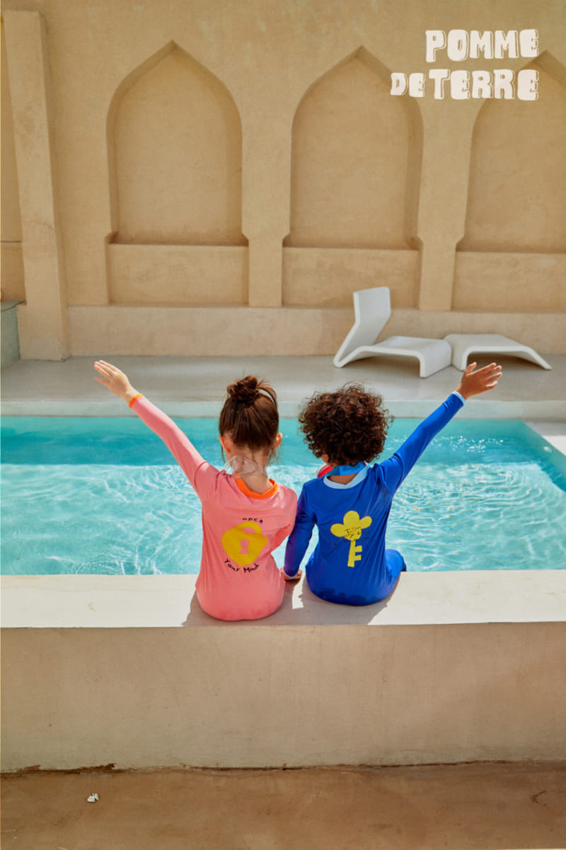Pomme de terre - Korean Children Fashion - #discoveringself - Heart Lock Swim Suit