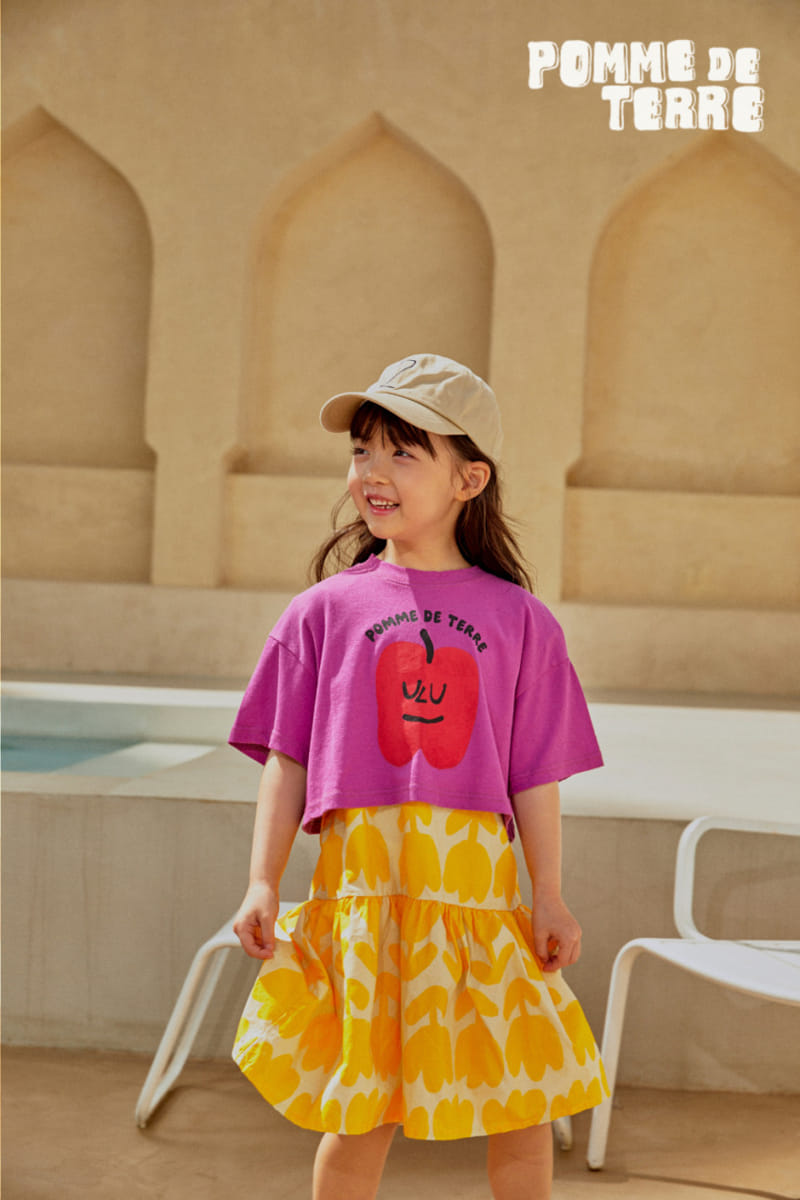 Pomme de terre - Korean Children Fashion - #fashionkids - Apple Crop Tee - 10