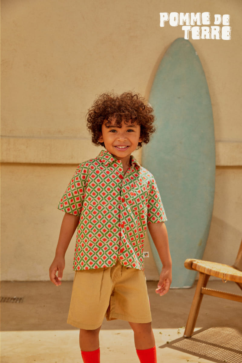 Pomme de terre - Korean Children Fashion - #kidzfashiontrend - Dia Open Collar Shirt - 7