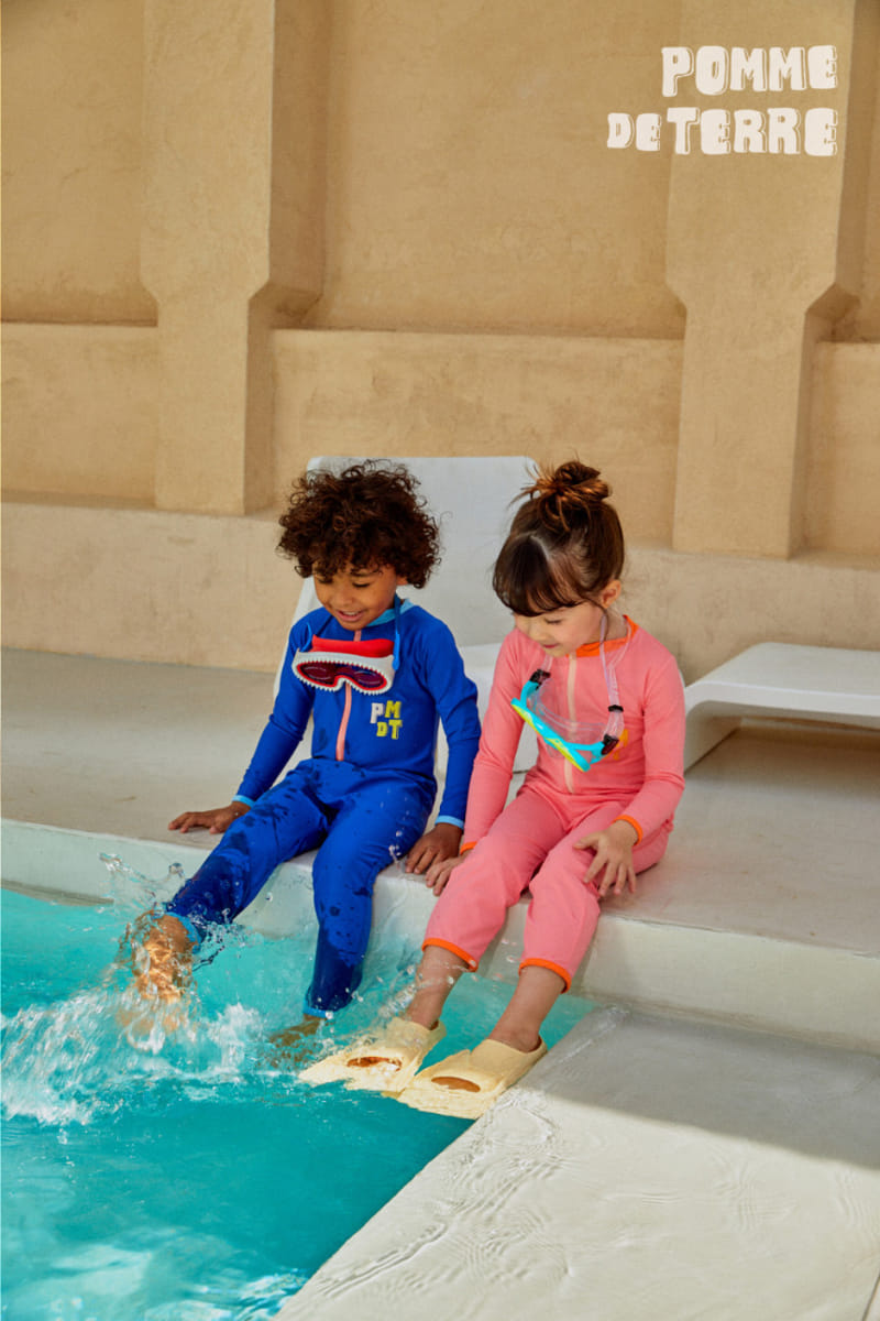 Pomme de terre - Korean Children Fashion - #littlefashionista - Heart Lock Swim Suit - 7