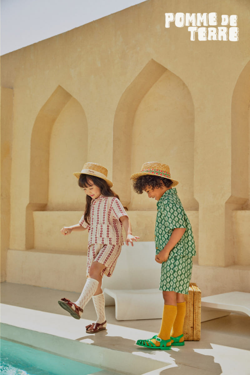 Pomme de terre - Korean Children Fashion - #todddlerfashion - Nova Summer Shirt Top Bottom Set - 5