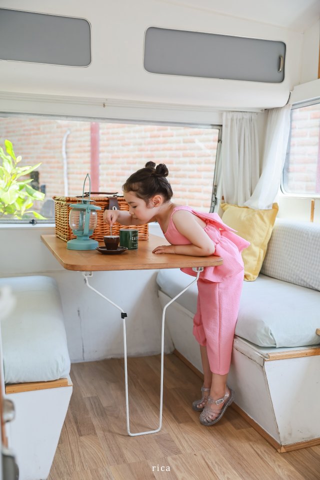 Rica - Korean Children Fashion - #Kfashion4kids - Big Ribbon Top Bottom Set - 11