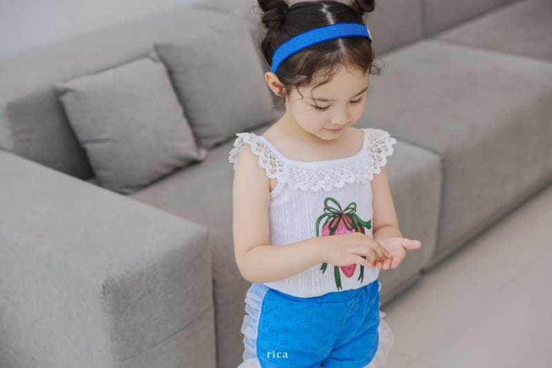 Rica - Korean Children Fashion - #childrensboutique - Strawberry Lace Tee - 6