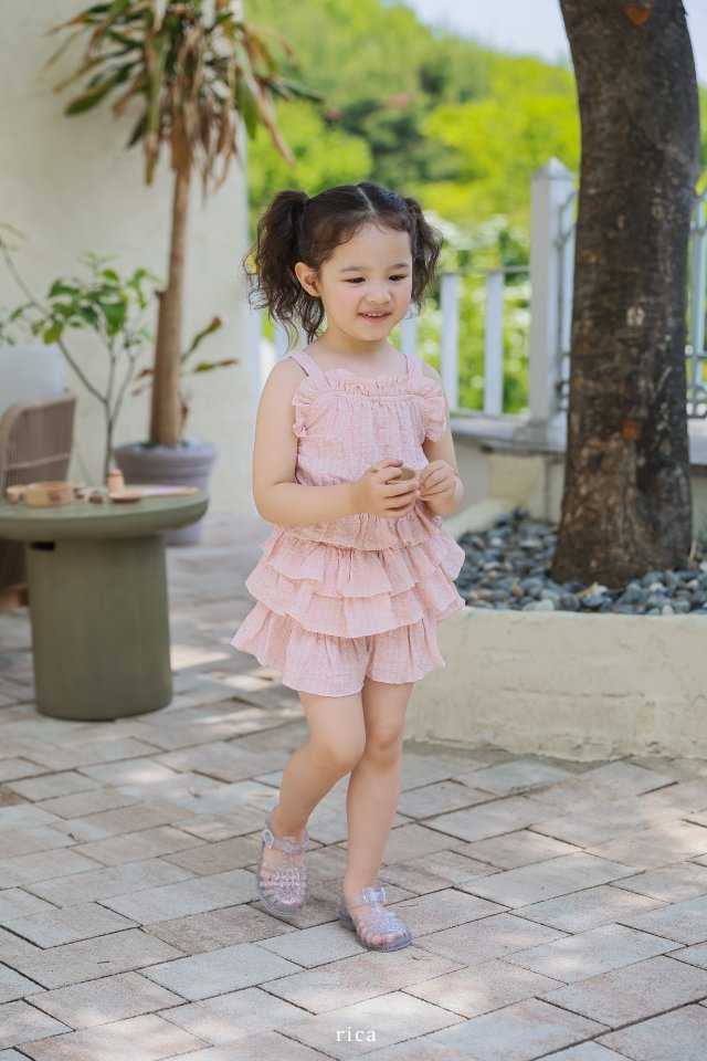 Rica - Korean Children Fashion - #fashionkids - Macaroni Top Bottom Set - 10
