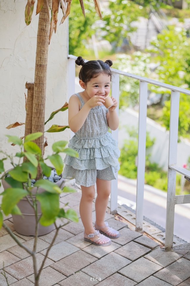 Rica - Korean Children Fashion - #magicofchildhood - Macaroni Top Bottom Set - 2