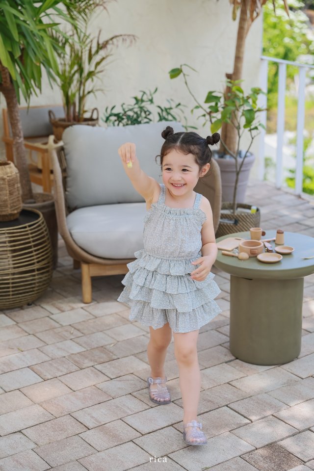 Rica - Korean Children Fashion - #minifashionista - Macaroni Top Bottom Set - 4