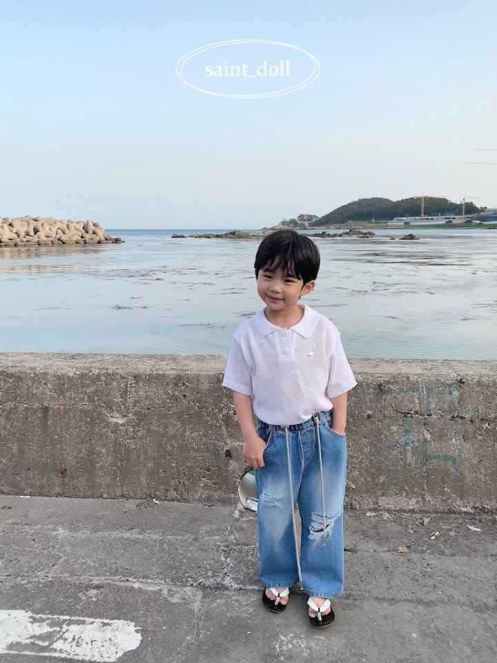 Saint Doll - Korean Children Fashion - #minifashionista - Collar Button Knit - 2