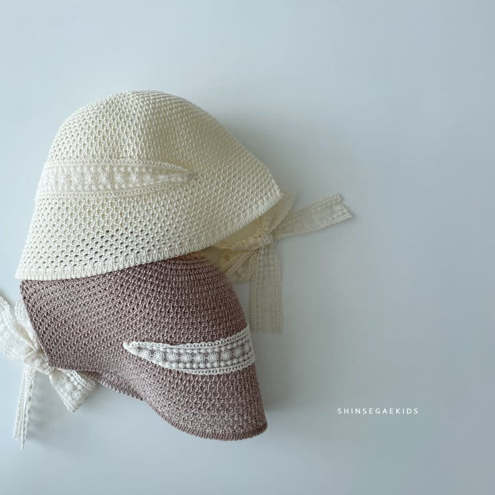Shinseage Kids - Korean Children Fashion - #kidsshorts - Neon Knit Lace Bucket Hat - 10