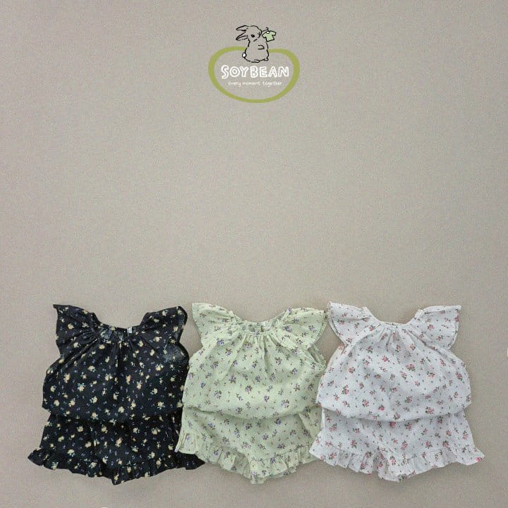 Soybean - Korean Children Fashion - #childofig - Wing Flower Blouse Top Bottom Set - 8