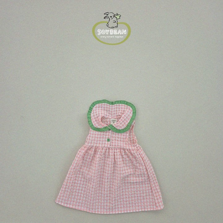 Soybean - Korean Children Fashion - #magicofchildhood - Check Collar One-Piece - 6