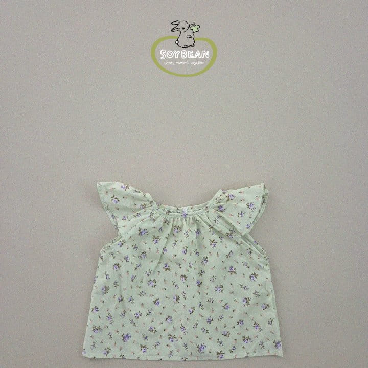 Soybean - Korean Children Fashion - #prettylittlegirls - Wing Flower Blouse Top Bottom Set - 6