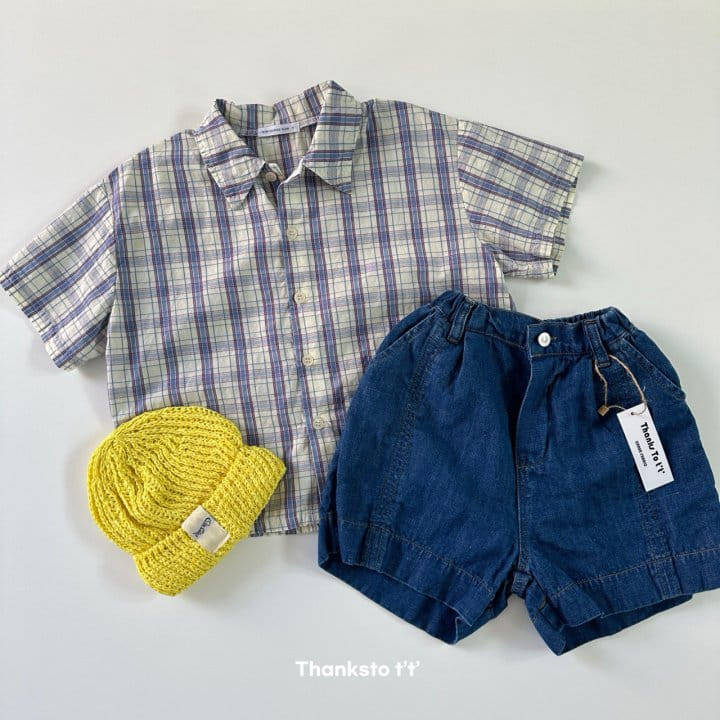 Thanksto TT - Korean Children Fashion - #kidsstore - Pig L Denim Pants - 7