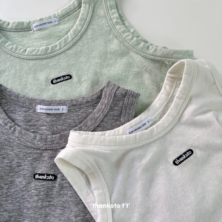 Thanksto TT - Korean Children Fashion - #stylishchildhood - Thanks To Sleeveless Tee - 3