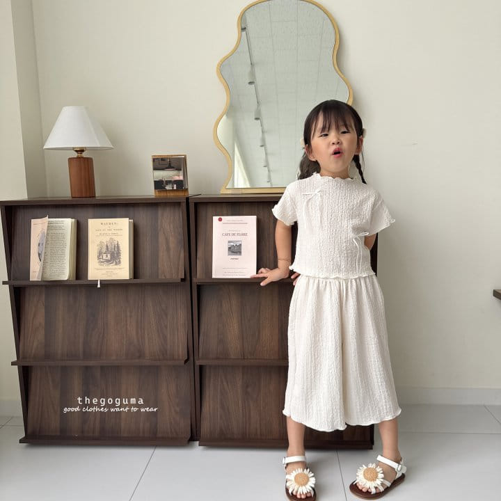 Thegoguma - Korean Children Fashion - #childofig - Bodle Ribbon Top Bottom Set