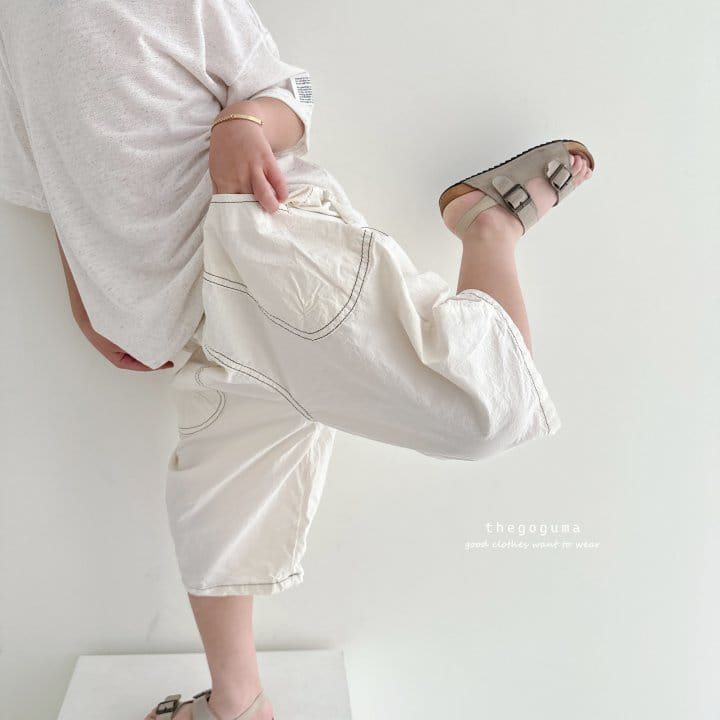 Thegoguma - Korean Children Fashion - #discoveringself - Stitch Pocket Cropped Shorts - 7