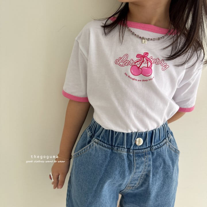 Thegoguma - Korean Children Fashion - #fashionkids - Cherry Piping Tee - 10