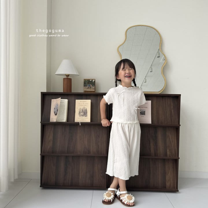 Thegoguma - Korean Children Fashion - #fashionkids - Bodle Ribbon Top Bottom Set - 5