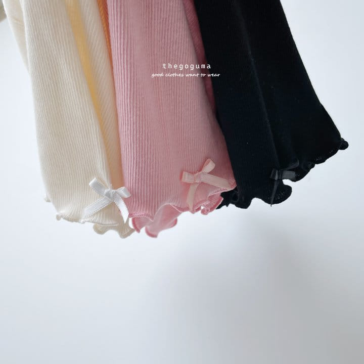 Thegoguma - Korean Children Fashion - #kidsshorts - Ribbon Belli Leggings - 2