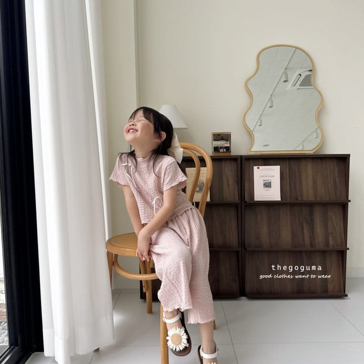 Thegoguma - Korean Children Fashion - #magicofchildhood - Bodle Ribbon Top Bottom Set - 11