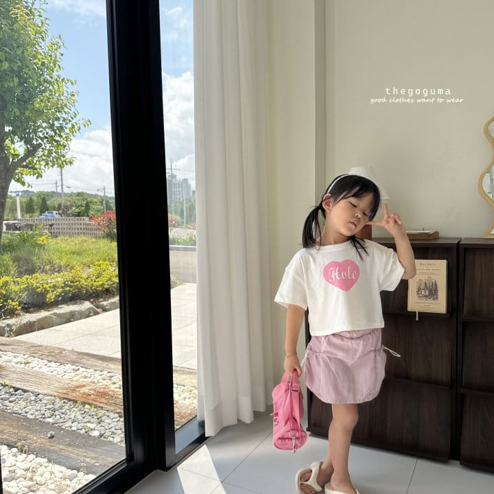 Thegoguma - Korean Children Fashion - #prettylittlegirls - Cute Heart Crop Tee - 3