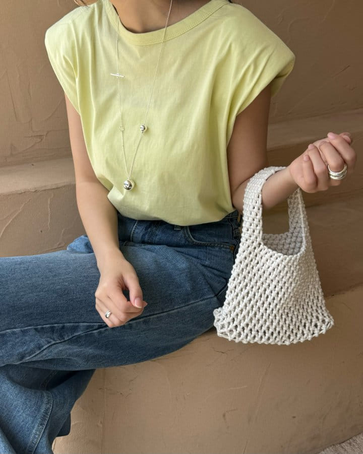 There's - Korean Women Fashion - #momslook - Pad Sleeveless Tee - 11