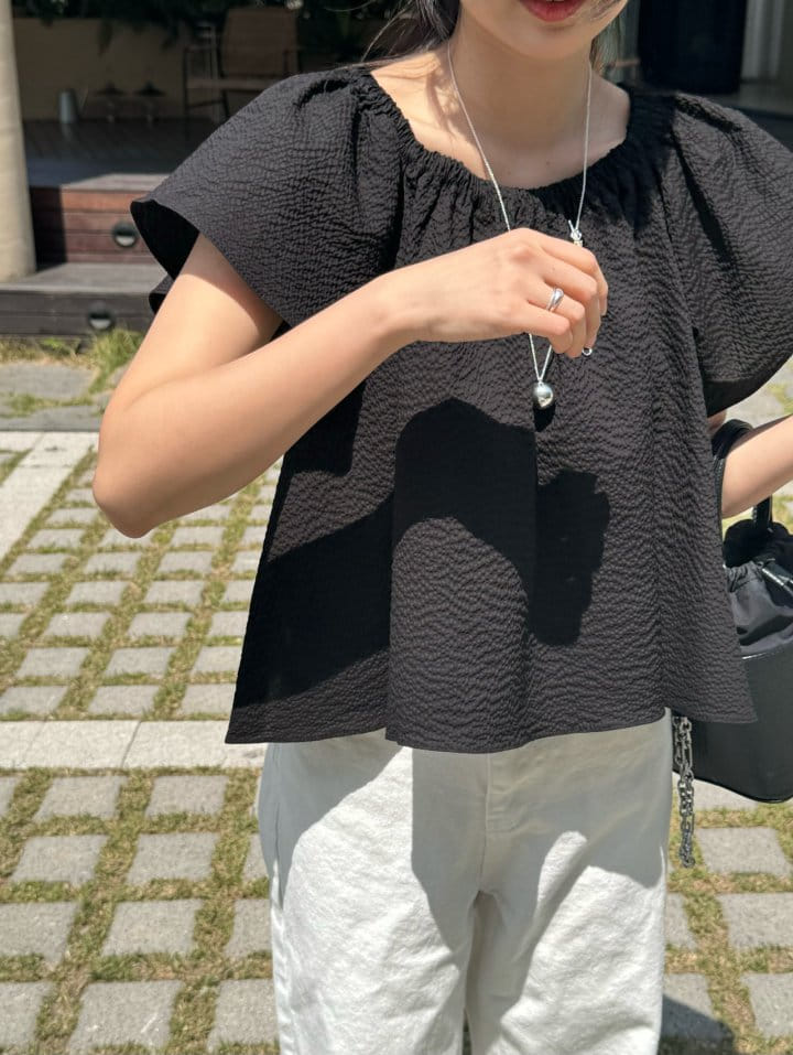 There's - Korean Women Fashion - #momslook - Bubble Blouse - 2