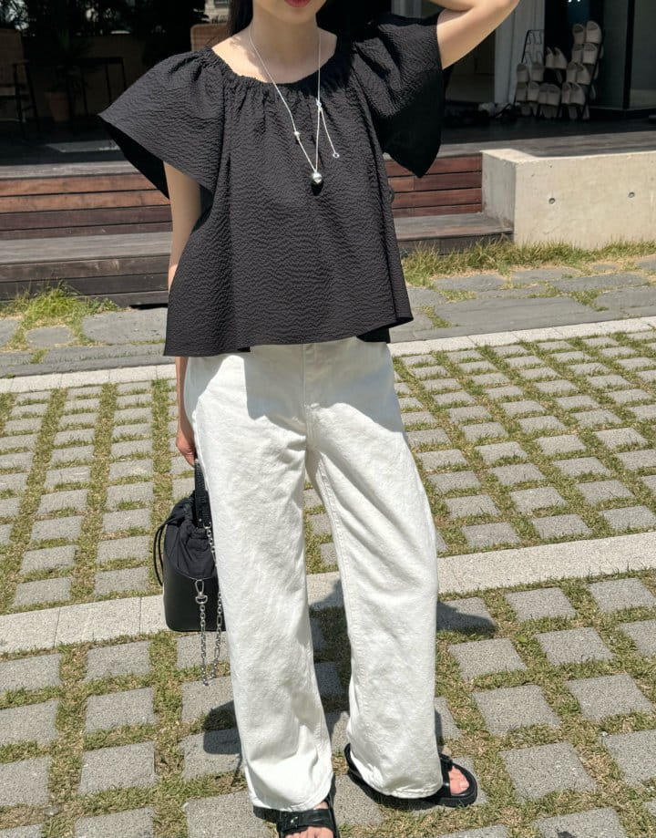 There's - Korean Women Fashion - #momslook - Bubble Blouse - 6