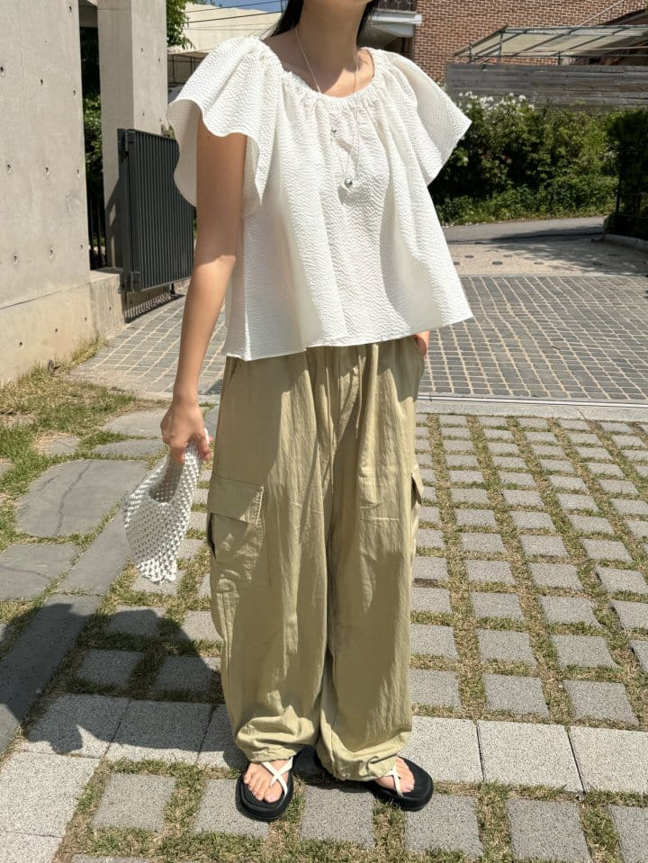 There's - Korean Women Fashion - #momslook - Bubble Blouse - 8