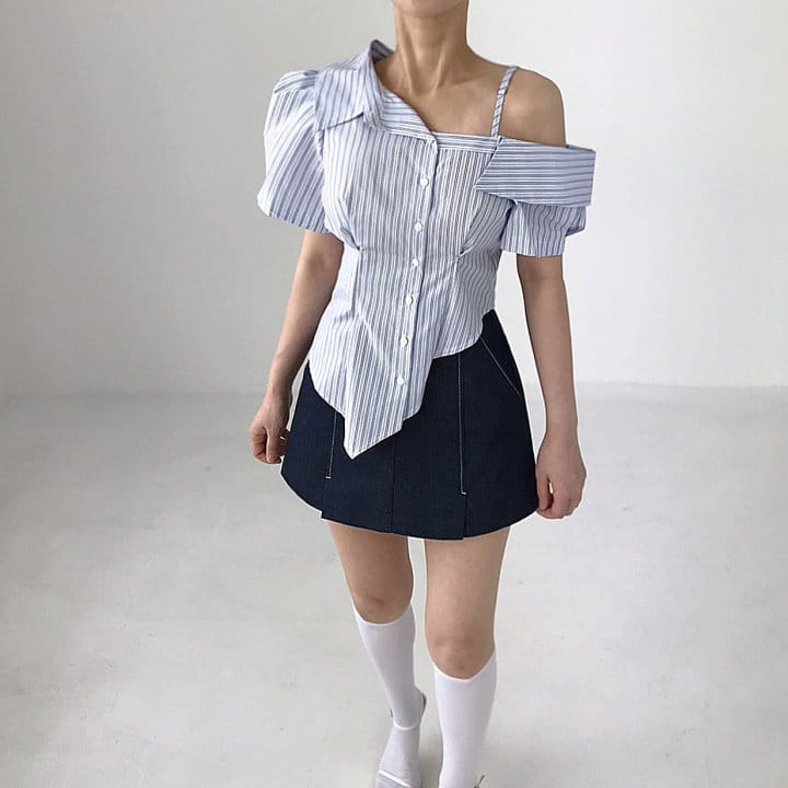 Twomoon - Korean Women Fashion - #momslook - C Unbalance Blanc - 5