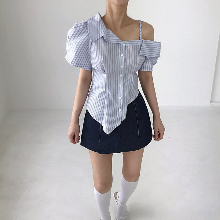 Twomoon - Korean Women Fashion - #momslook - C Unbalance Blanc - 7