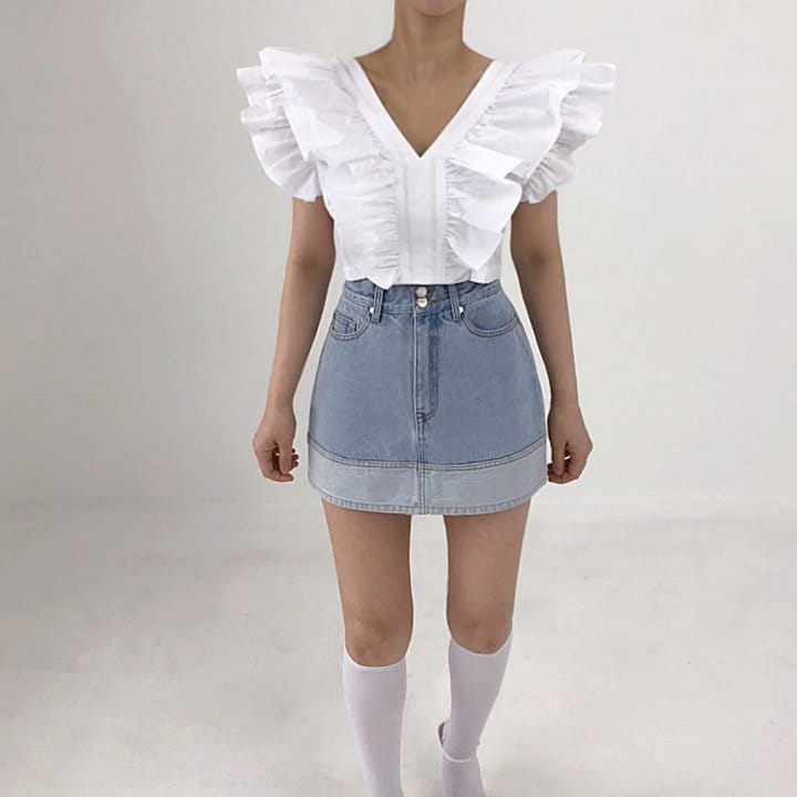 Twomoon - Korean Women Fashion - #momslook - Marble Crop Blanc - 5