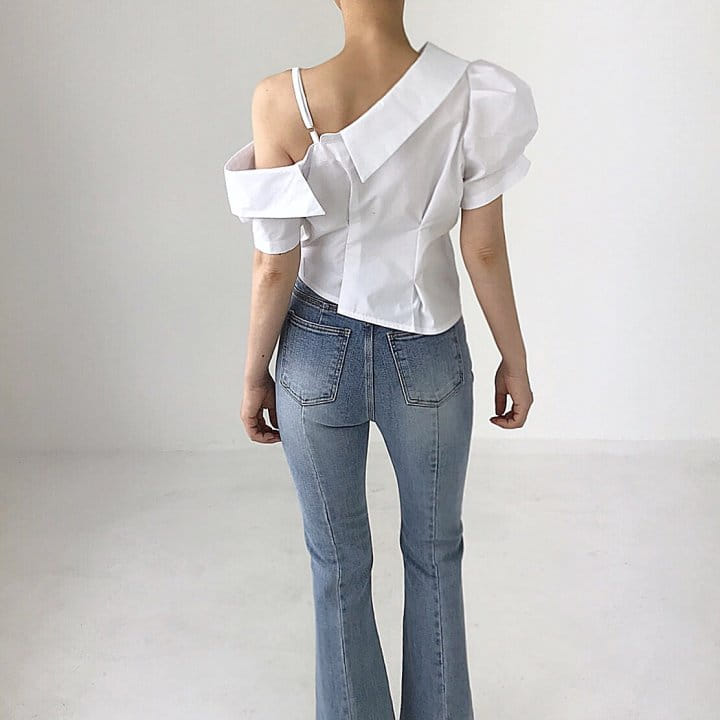 Twomoon - Korean Women Fashion - #thatsdarling - C Unbalance Blanc - 3