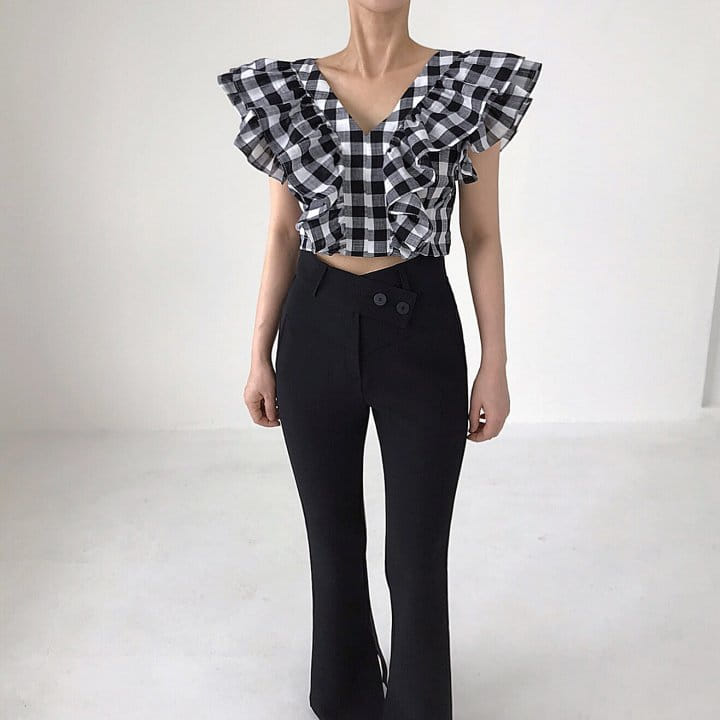 Twomoon - Korean Women Fashion - #thelittlethings - Marble Crop Blanc - 2