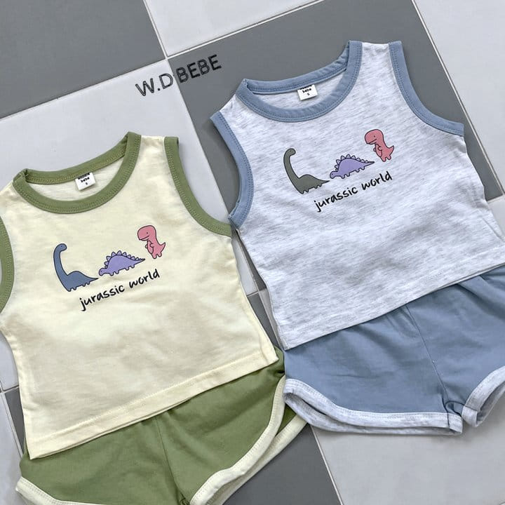 Woodie - Korean Children Fashion - #childofig - Jurassic Top Bottom Set - 2