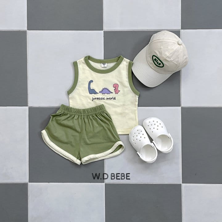 Woodie - Korean Children Fashion - #childrensboutique - Jurassic Top Bottom Set - 3